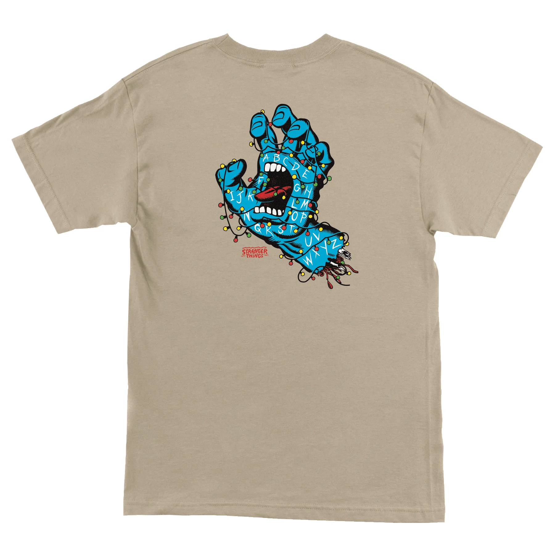 Stranger Things Screaming Lights Mens Santa Cruz T-Shirt - Image 4