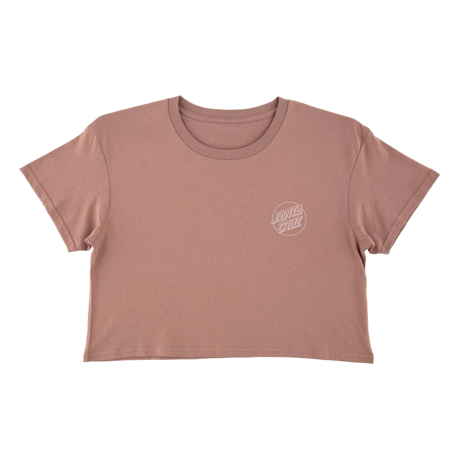 Tone Stamped Dot Womens Santa Cruz Crop T-Shirt - Image 3