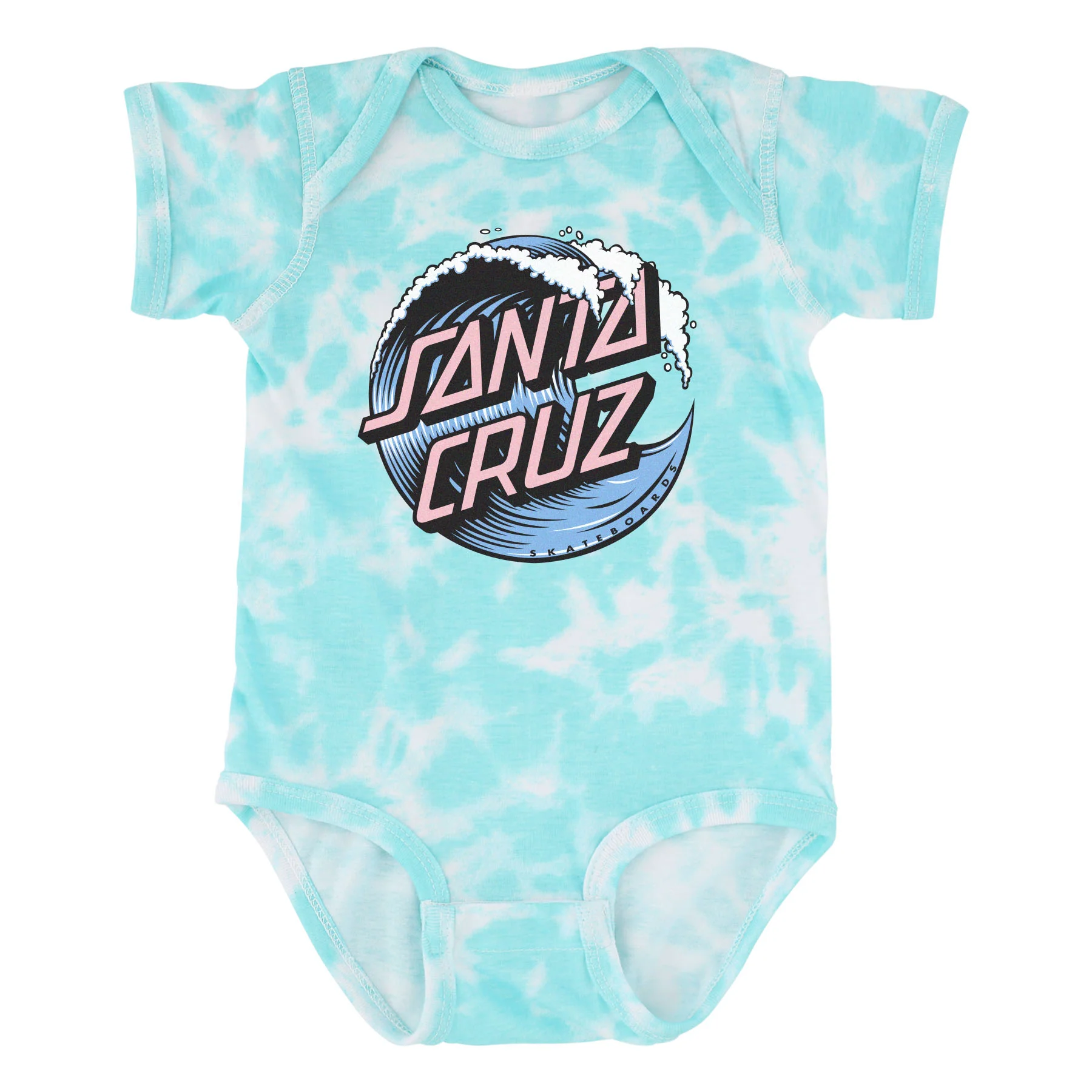 Wave Dot Santa Cruz Baby One Piece Bodysuit - Image 3