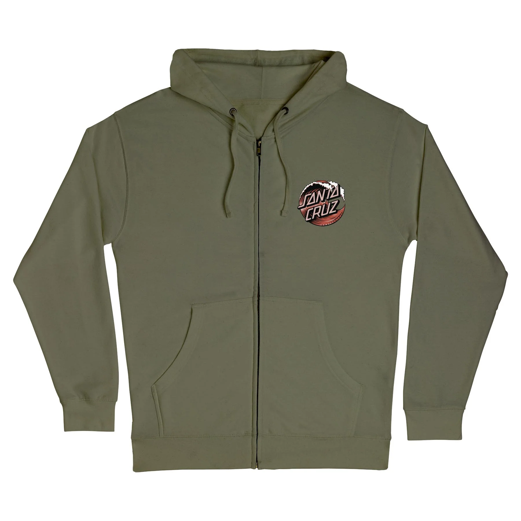 Wave Dot Mens Santa Cruz Zip Hoodie