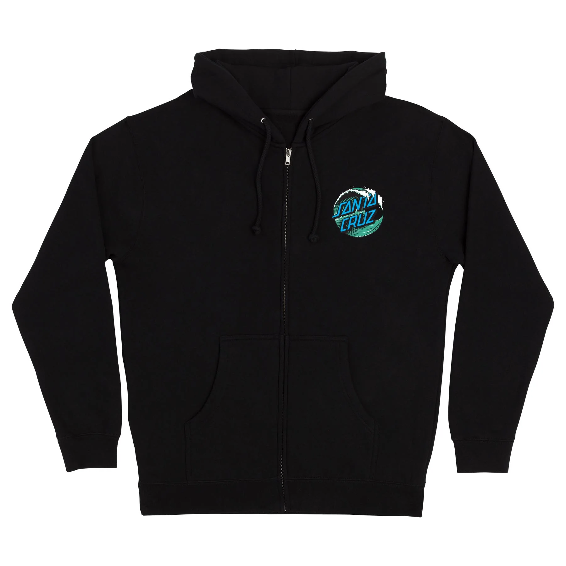 Wave Dot Mens Santa Cruz Zip Hoodie - Image 2