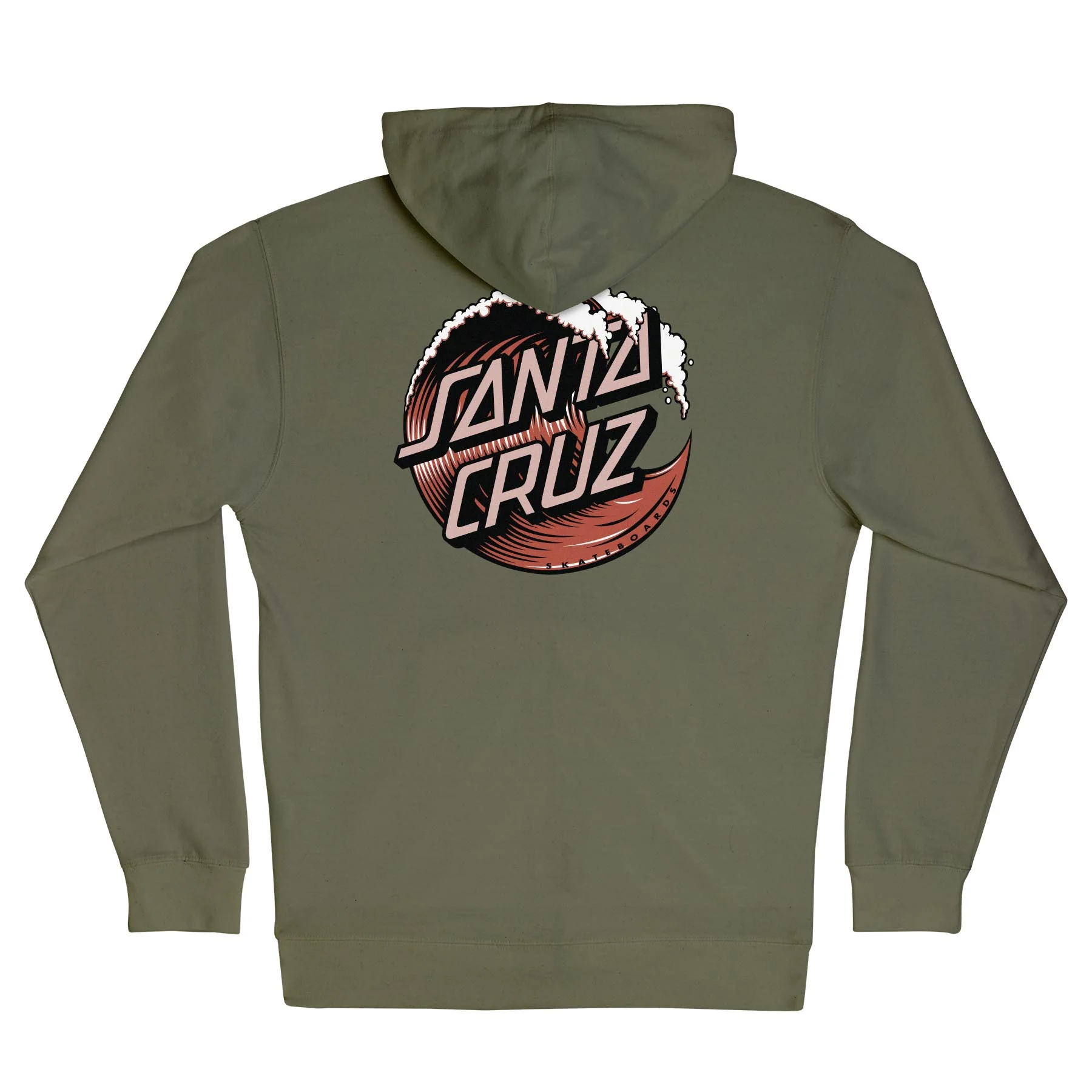 Wave Dot Mens Santa Cruz Zip Hoodie - Image 6