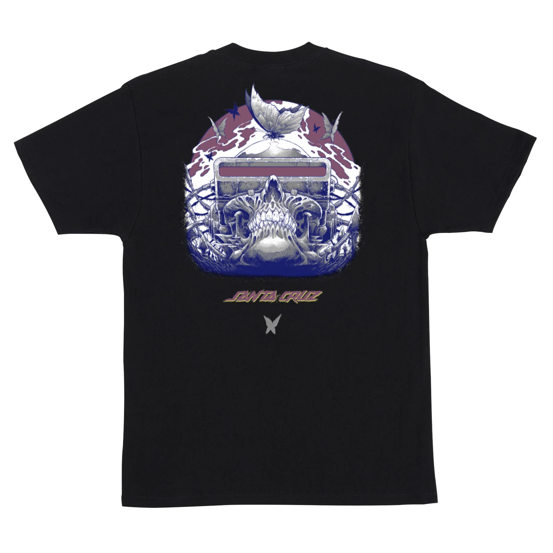 Wooten Cyber Skull Mens Santa Cruz T-Shirt - Image 2