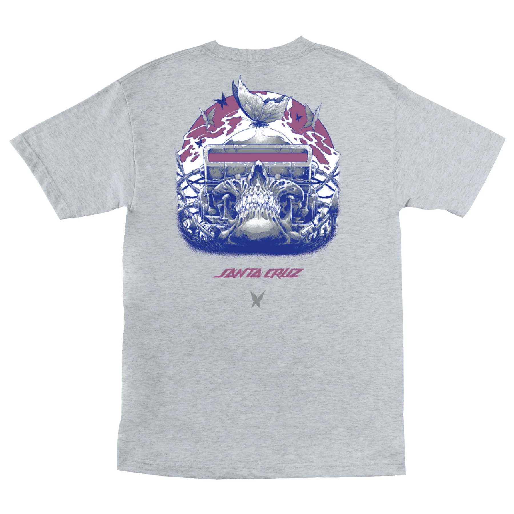 Wooten Cyber Skull Mens Santa Cruz T-Shirt - Image 4